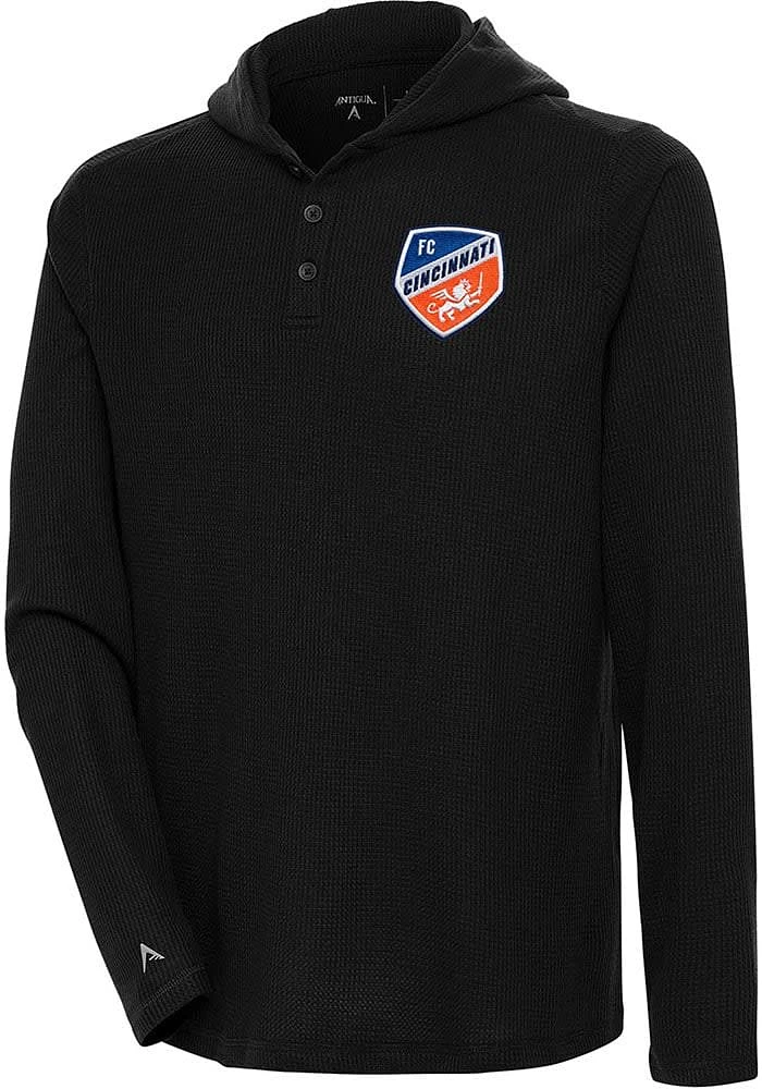 Antigua FC Cincinnati Mens Strong Hold Long Sleeve Hoodie