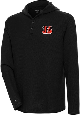 Antigua Cincinnati Bengals Mens Strong Hold Long Sleeve Hoodie