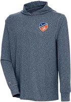 Antigua FC Cincinnati Mens Navy Blue Saga Long Sleeve Hoodie