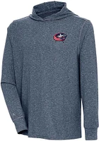 Antigua Columbus Blue Jackets Mens Navy Saga Long Sleeve Hoodie