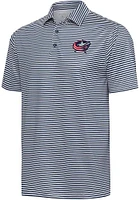 Antigua Columbus Blue Jackets Mens Navy Skills Short Sleeve Polo