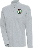 Antigua Boston Celtics Womens Grey Confront Qtr Zip Pullover