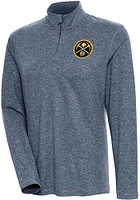 Antigua Denver Nuggets Womens Navy Blue Confront Qtr Zip Pullover