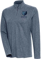 Antigua Memphis Grizzlies Womens Navy Blue Confront Qtr Zip Pullover