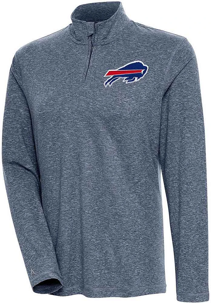 Antigua Buffalo Bills Womens Navy Blue Confront Qtr Zip Pullover