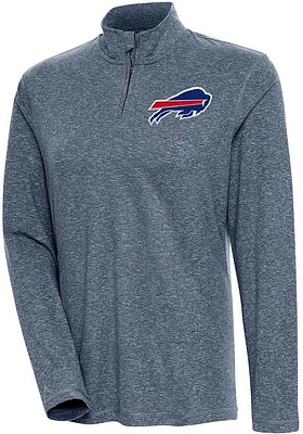 Antigua Buffalo Bills Womens Navy Blue Confront Qtr Zip Pullover