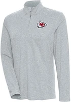 Antigua Kansas City Chiefs Womens Grey Confront Qtr Zip Pullover
