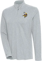 Antigua Minnesota Vikings Womens Grey Confront Qtr Zip Pullover