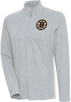 Antigua Boston Bruins Womens Grey Confront Qtr Zip Pullover