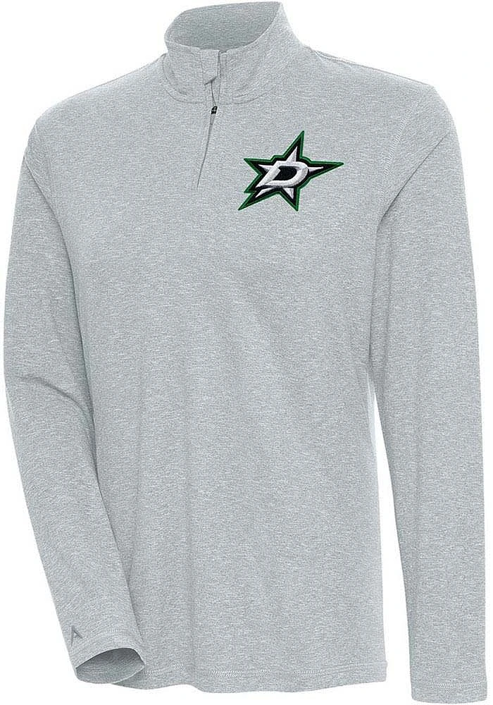 Antigua Dallas Stars Womens Grey Confront Qtr Zip Pullover