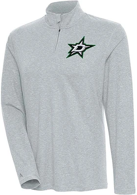 Antigua Dallas Stars Womens Grey Confront Qtr Zip Pullover