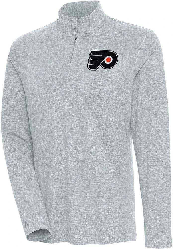 Antigua Philadelphia Flyers Womens Grey Confront Qtr Zip Pullover