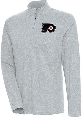 Antigua Philadelphia Flyers Womens Grey Confront Qtr Zip Pullover
