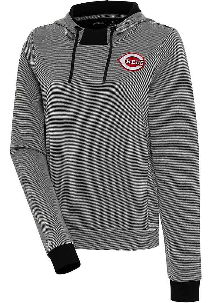 Antigua Cincinnati Reds Womens Axe Bunker Hooded Sweatshirt