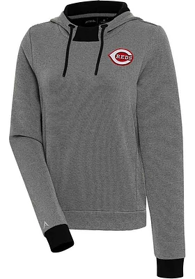 Antigua Cincinnati Reds Womens Axe Bunker Hooded Sweatshirt