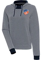 Antigua FC Cincinnati Womens Navy Blue Axe Bunker Hooded Sweatshirt