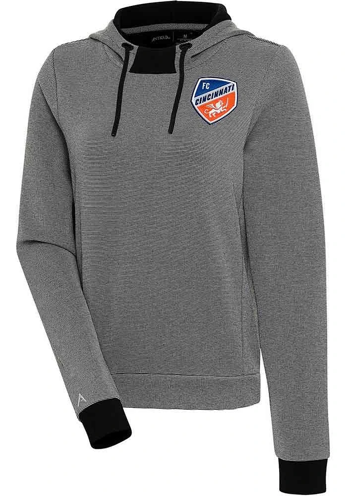 Antigua FC Cincinnati Womens Axe Bunker Hooded Sweatshirt