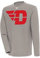 Antigua Dayton Flyers Mens Oatmeal Flier Bunker Long Sleeve Crew Sweatshirt