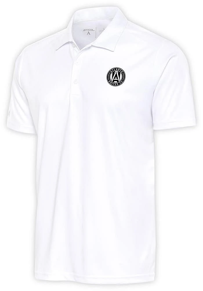 Antigua Atlanta United FC White Metallic Logo Tribute Big and Tall Polo