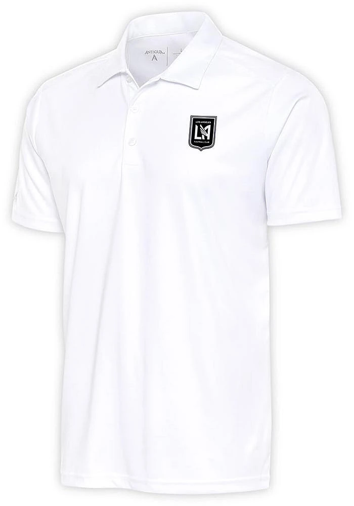 Antigua Los Angeles FC White Metallic Logo Tribute Big and Tall Polo