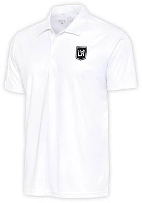 Antigua Los Angeles FC White Metallic Logo Tribute Big and Tall Polo