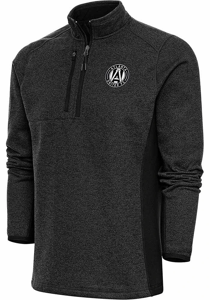 Antigua Atlanta United FC Mens Black Metallic Logo Course Pullover Jackets