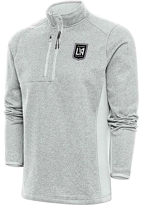 Antigua Los Angeles FC Mens Grey Metallic Logo Course Pullover Jackets