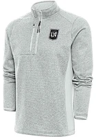Antigua Los Angeles FC Mens Grey Metallic Logo Course Pullover Jackets