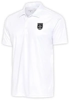 Antigua Austin FC Mens Metallic Logo Tribute Short Sleeve Polo