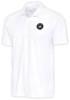 Antigua Charlotte FC Mens Metallic Logo Tribute Short Sleeve Polo