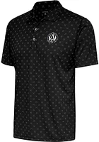 Antigua Atlanta United FC Mens Metallic Logo Spark Short Sleeve Polo