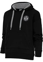 Antigua Atlanta United FC Womens Metallic Logo Victory Hooded Sweatshirt