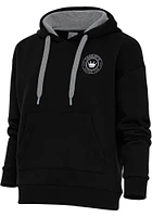 Antigua Charlotte FC Womens Metallic Logo Victory Hooded Sweatshirt