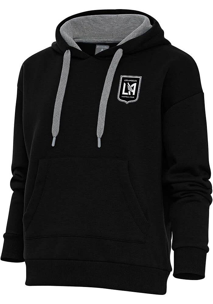 Antigua Los Angeles FC Womens Metallic Logo Victory Hooded Sweatshirt