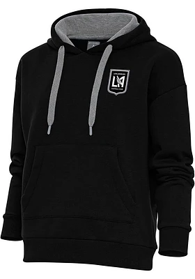 Antigua Los Angeles FC Womens Metallic Logo Victory Hooded Sweatshirt