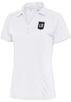 Antigua Los Angeles FC Womens Metallic Logo Tribute Short Sleeve Polo Shirt