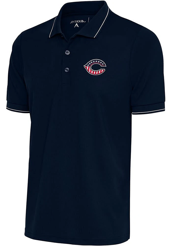 Antigua Cincinnati Reds Mens Navy Blue Affluent Short Sleeve Polo