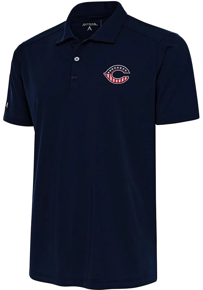 Antigua Cincinnati Reds Mens Navy Blue Tribute Short Sleeve Polo