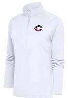 Antigua Cincinnati Reds Womens White Americana Tribute Qtr Zip Pullover