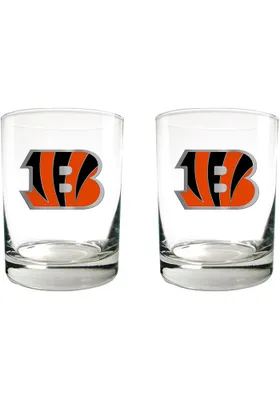 Cincinnati Bengals 2 Piece Rock Glass