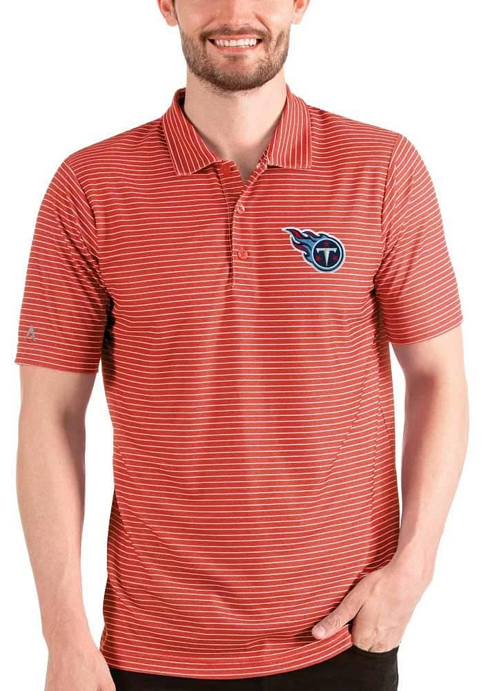 Antigua Tennessee Titans Mens Red Esteem Short Sleeve Polo