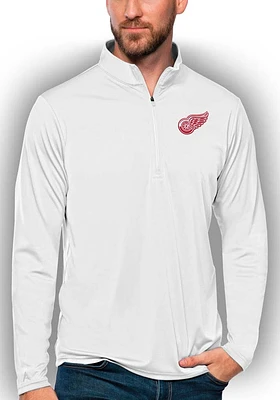 Antigua Detroit Red Wings Mens Tribute Long Sleeve Qtr Zip Pullover