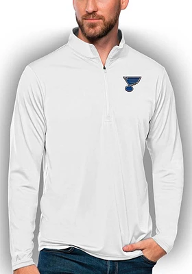 Antigua St Louis Blues Mens Tribute Long Sleeve Qtr Zip Pullover