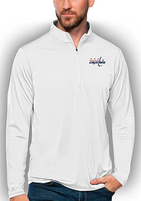 Antigua Washington Capitals Mens Tribute Long Sleeve Qtr Zip Pullover