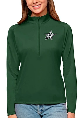 Antigua Dallas Stars Womens Tribute Qtr Zip Pullover