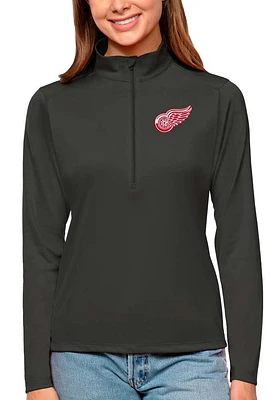 Antigua Detroit Red Wings Womens Tribute Qtr Zip Pullover