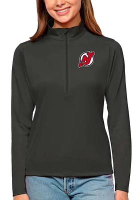 Antigua New Jersey Devils Womens Tribute Qtr Zip Pullover
