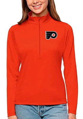 Antigua Philadelphia Flyers Womens Tribute Qtr Zip Pullover