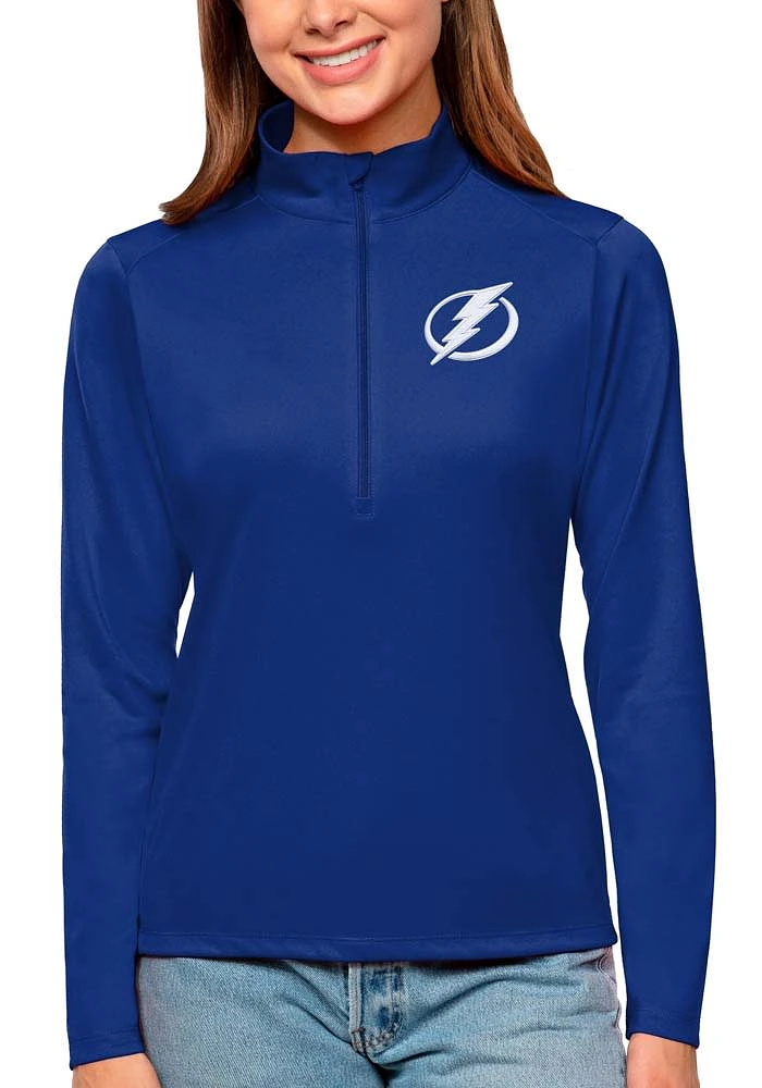 Antigua Tampa Bay Lightning Womens Blue Tribute Qtr Zip Pullover