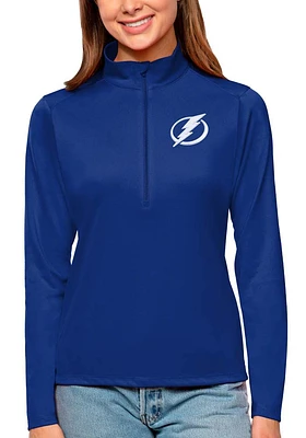 Antigua Tampa Bay Lightning Womens Blue Tribute Qtr Zip Pullover